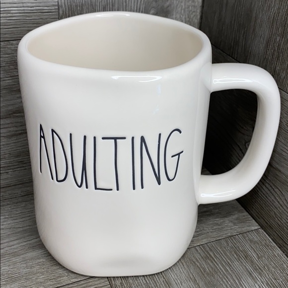Rae Dunn Other - 🔥HP🔥Rae Dunn ADULTING mug NEW! White LL